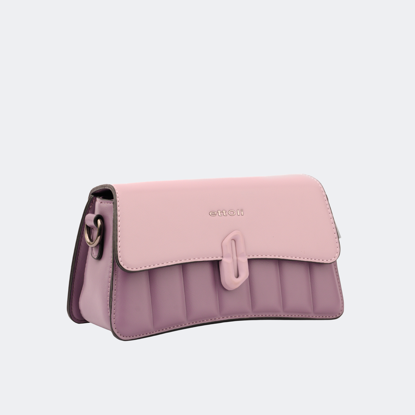 Pink handbag with a subtle pattern on a light gray background | Vogelle