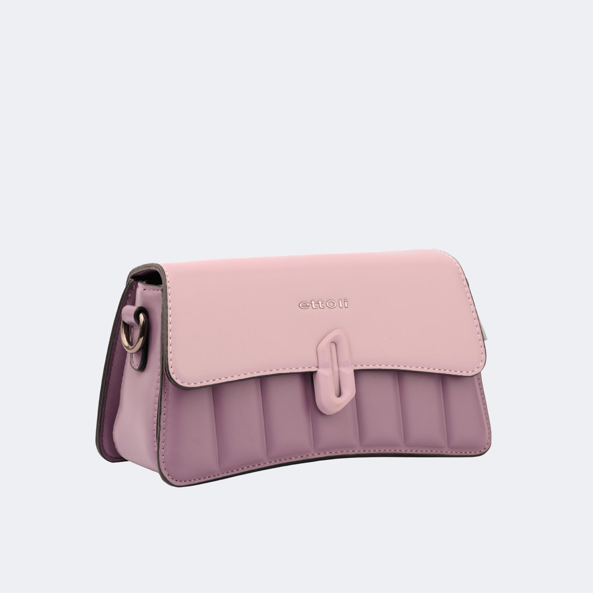 Pink handbag with a subtle pattern on a light gray background | Vogelle