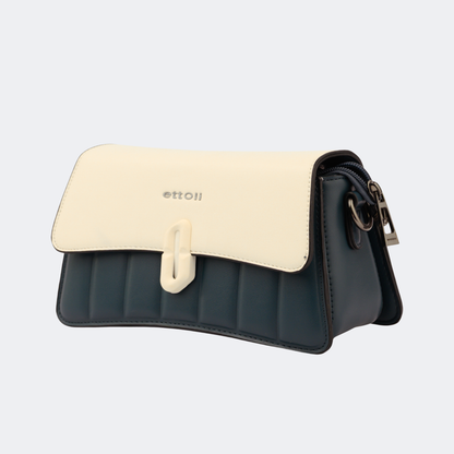 Black and beige handbag with 'etro' branding on a light gray background | Vogelle