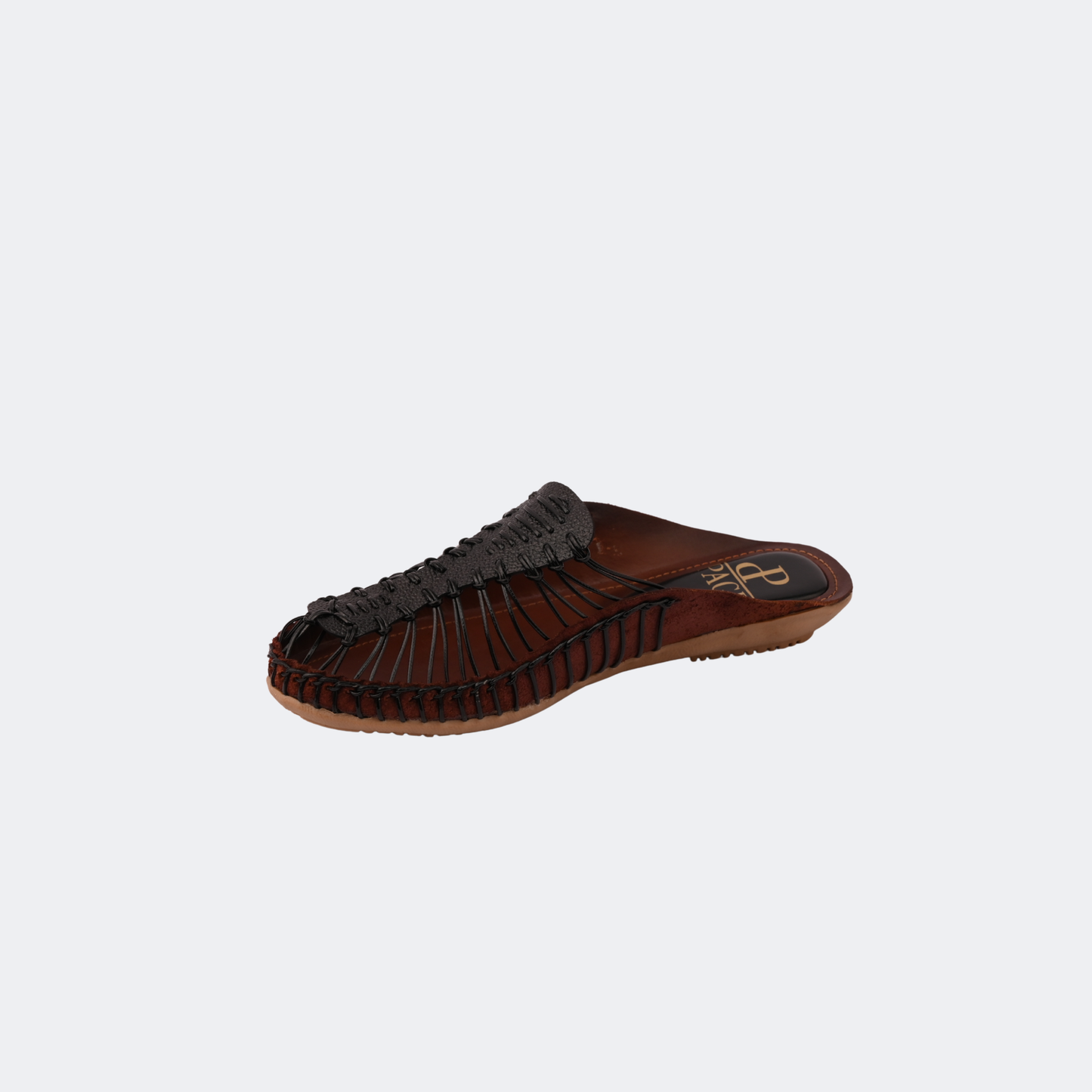 Brown sandal with textured strap on a white background | Vogelle