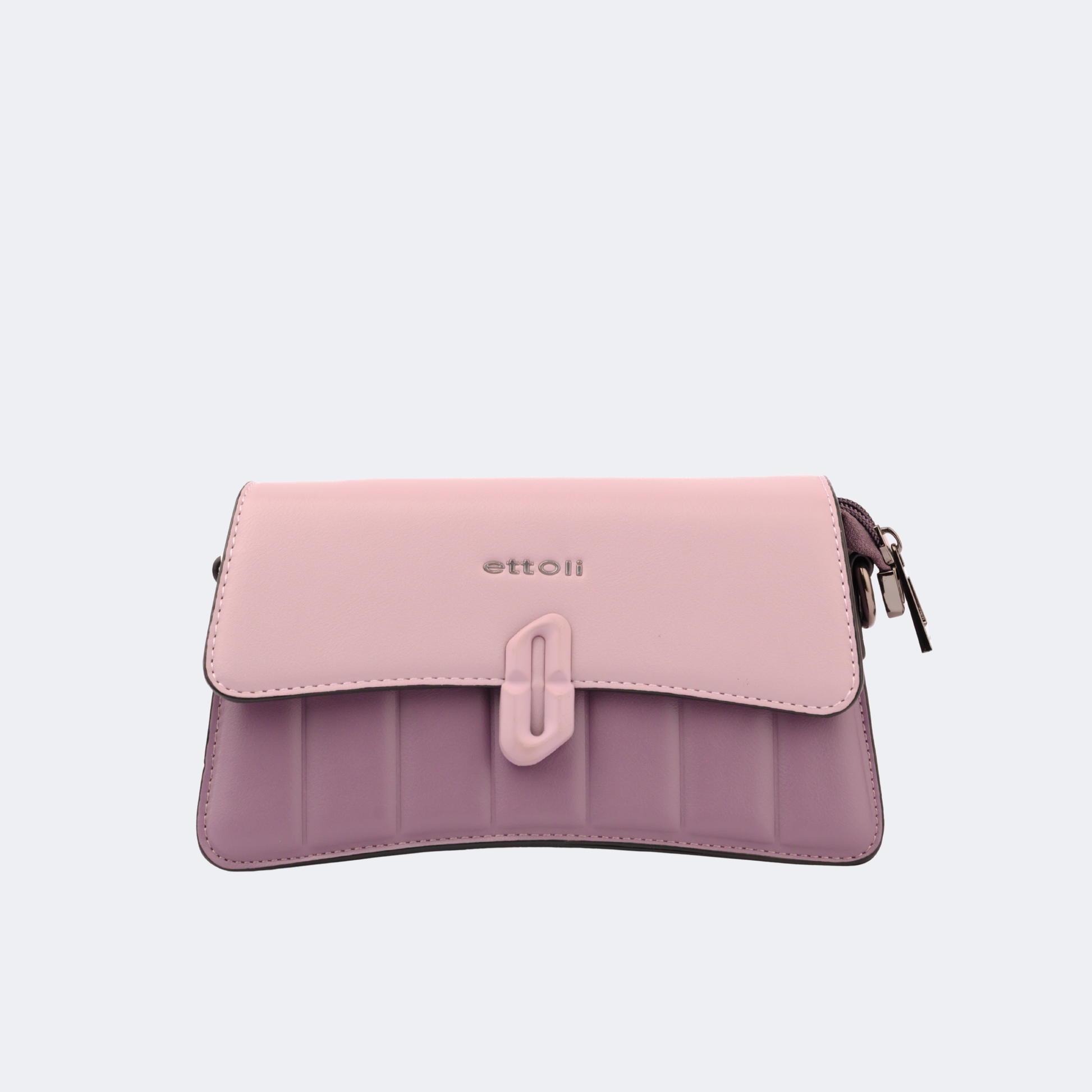 Pink and purple handbag with 'ettoll' branding on a light gray background | Vogelle