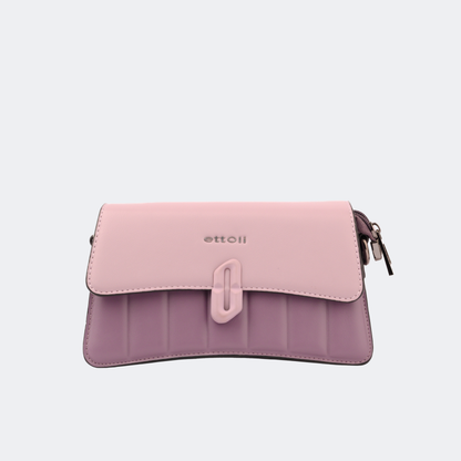Pink and purple handbag with 'ettoll' branding on a light gray background | Vogelle